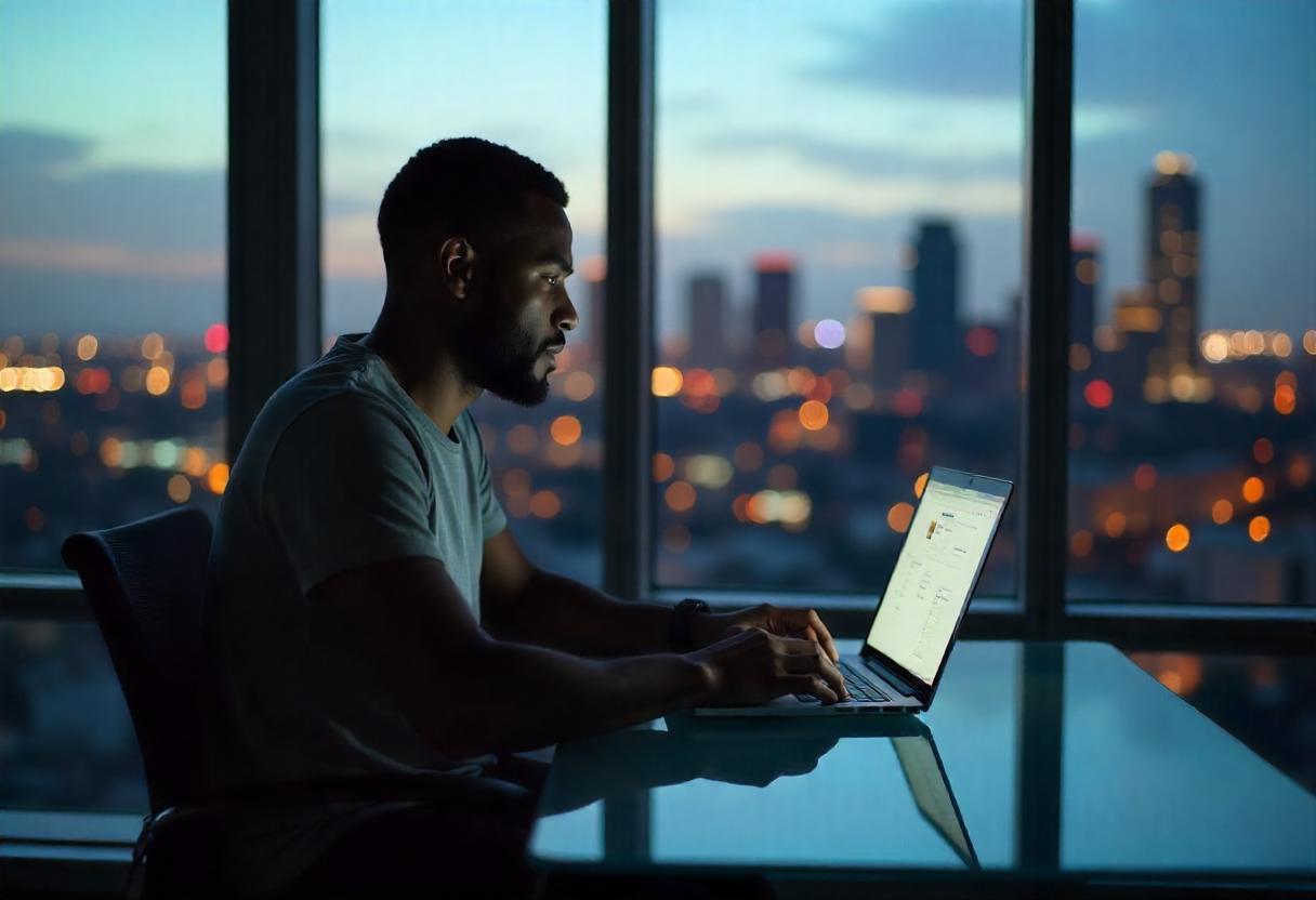 Person searching for a psychiatrist in Frisco on a laptop